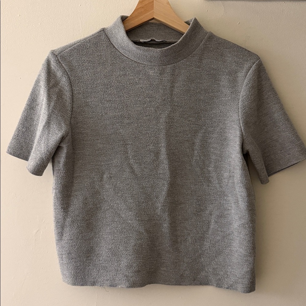 Gray Women's Wool Crop Top